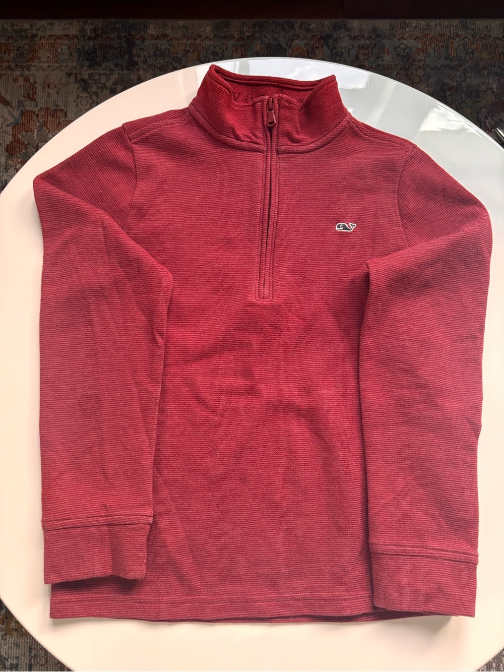 Vineyard Vines Cherry Red Quarter-Zip Pullover